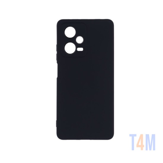 Funda de Silicona con Marco de Cámara para Xiaomi Redmi Note 12 5g/Poco X5 Negro